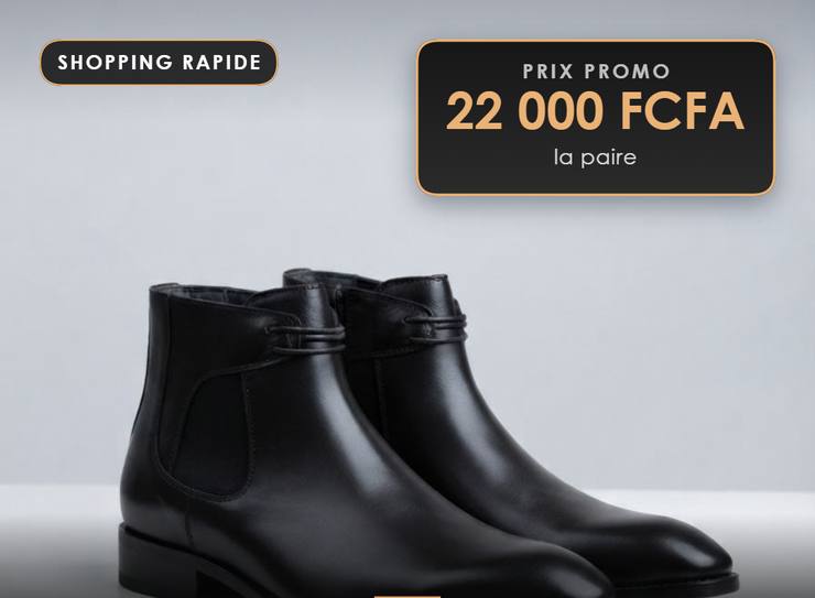 Boots chelsea à boucles, noires, Boots cuir