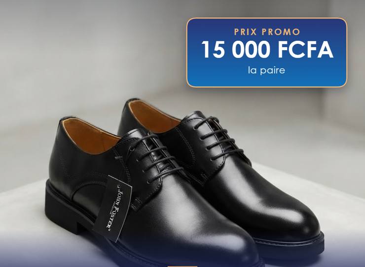 Derby noir, Cuir lacé