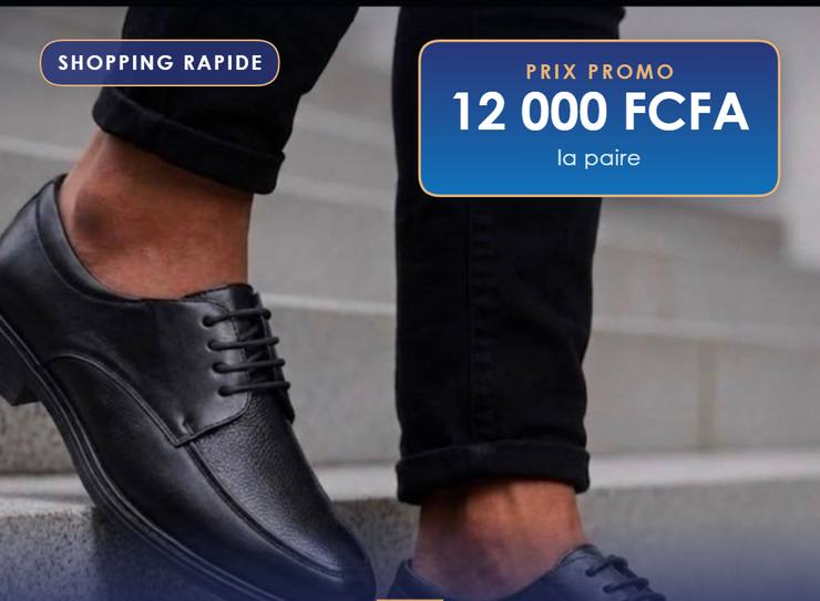 Derby noir, cuir grainé, Cuir lacé